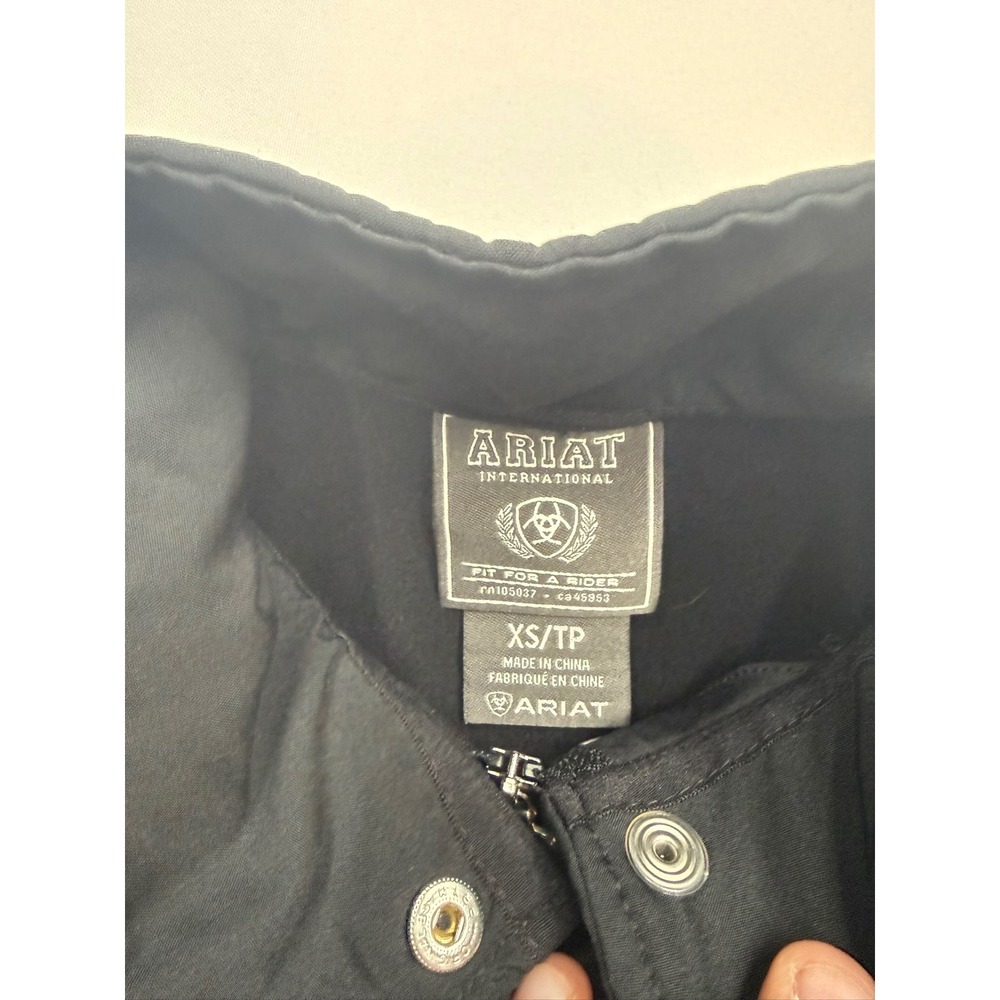 ARIAT Womens XS Black Silver Full Zip Long Sleeve Jacket EE13 - Picture 3 of 7